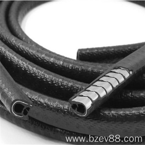 Car door U-shaped anti-collision rubber strip